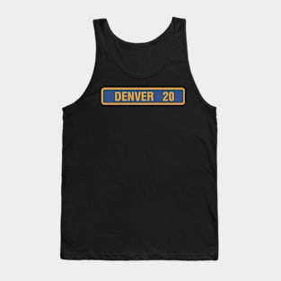 Denver Colorado Street Sign Tank Top